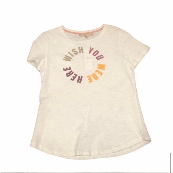 NWT Chloe & Jasmine cream short sleeve vintage vibe graphic T-shirt size medium - Picture 8 of 8